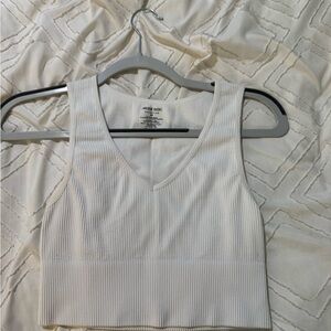 Ardene White Ribbed Tank Top